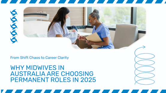 Midwife in Australia supporting a new mother in a hospital setting – midwife permanent role Australia
